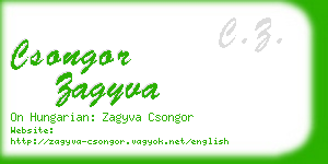 csongor zagyva business card